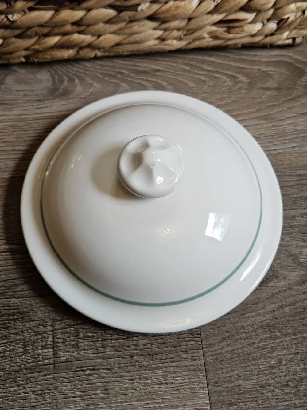 Pfaltzgraff APRIL pattern White Ceramic Replacement Lids with  - Set of 2 Lids
